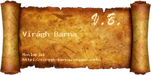 Virágh Barna névjegykártya