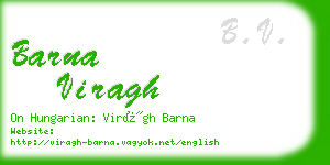 barna viragh business card